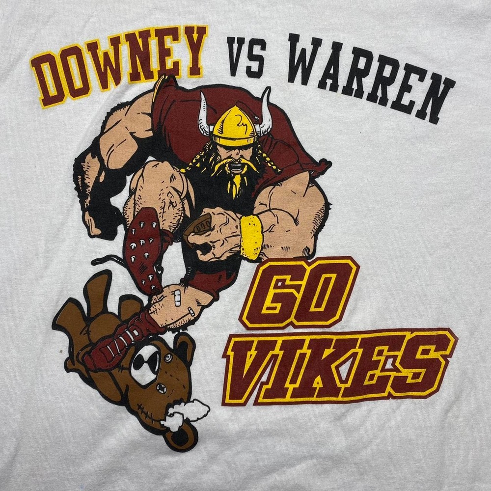 Vintage 90s Downey vs Warren high school football shirt
